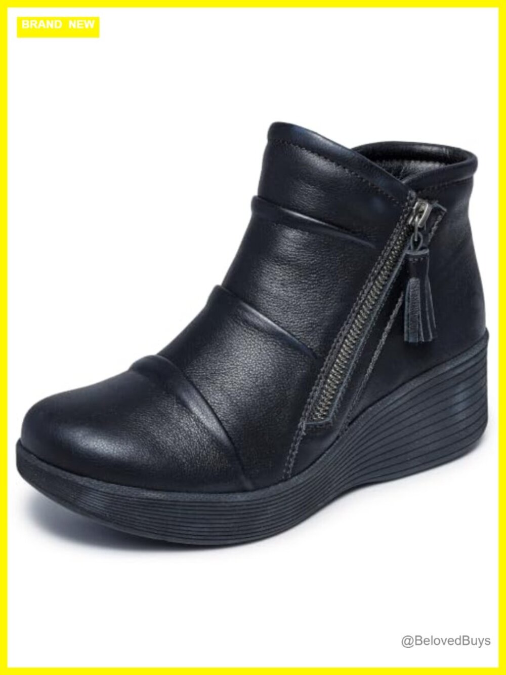 Skechers Women's Parallel Lite Suede Ankle Bootie with Wedge Heel and Memory